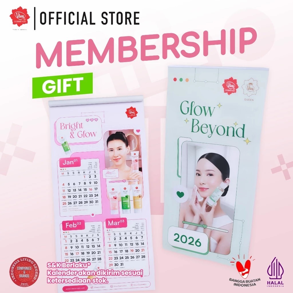 [FREE] Happy New Year - Viva Calendar Dinding 2026