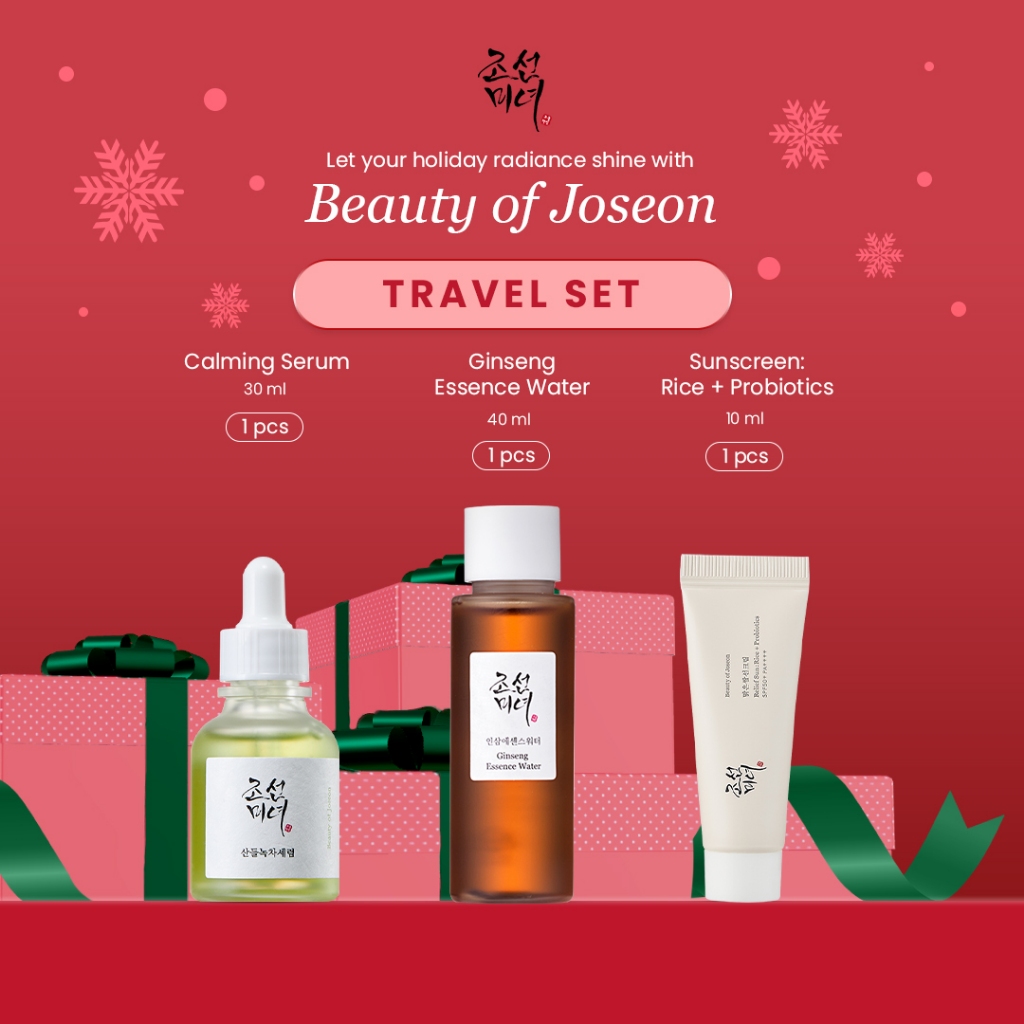 Beauty of Joseon Travel Set [Calming Serum 30ml (Near ED) +Ginseng Essence Water 40ml + Sunscreen OG