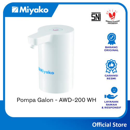 Pompa galon AWD200WH Water Pump Galon Air White 4W Miyako -  Putih