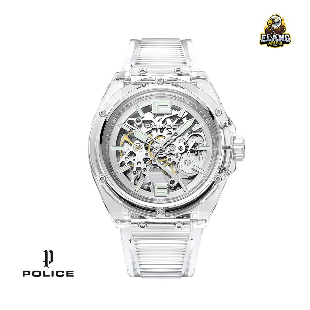 JAM TANGAN PRIA POLICE PL.15924JPCL/48P AUTOMATIC SILVER ORIGINAL