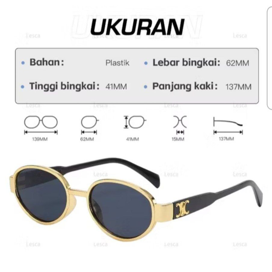 Kacamata Wanita Hitam Coklat Bentuk Oval Cocok Untuk Bergaya IFN