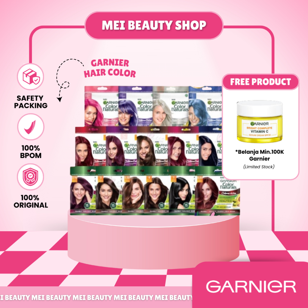 GARNIER SEMIR RAMBUT SACHET HITAM ALAMI/COKLAT CARAMEL/GOLDEN BROWN/COKLAT