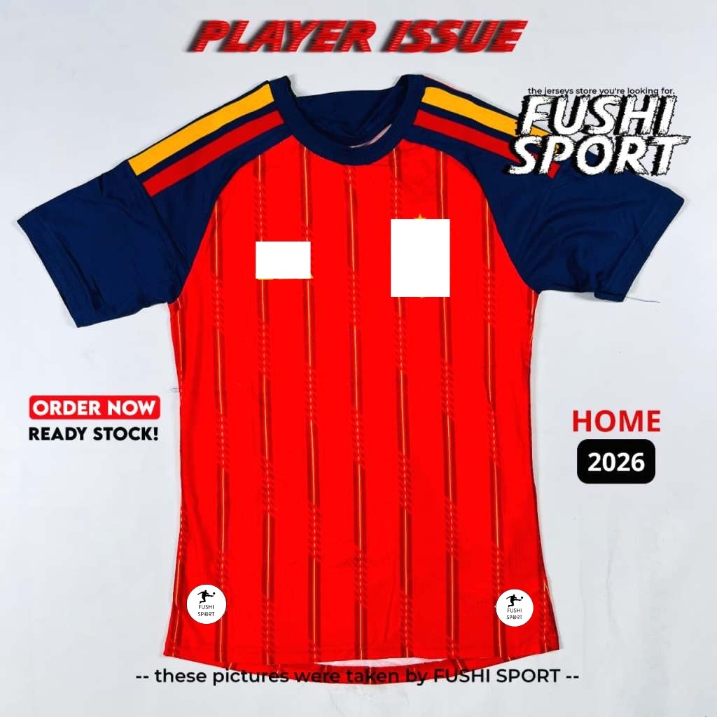 Player Issue | Jersey Baju Bola 2026 Spanyol Home Piala Dunia New Heat Rdy