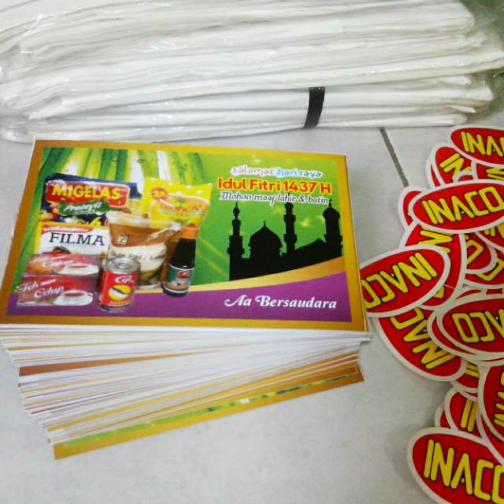 Sticker Produk Stiker Kemasan Snack Custom Merek
