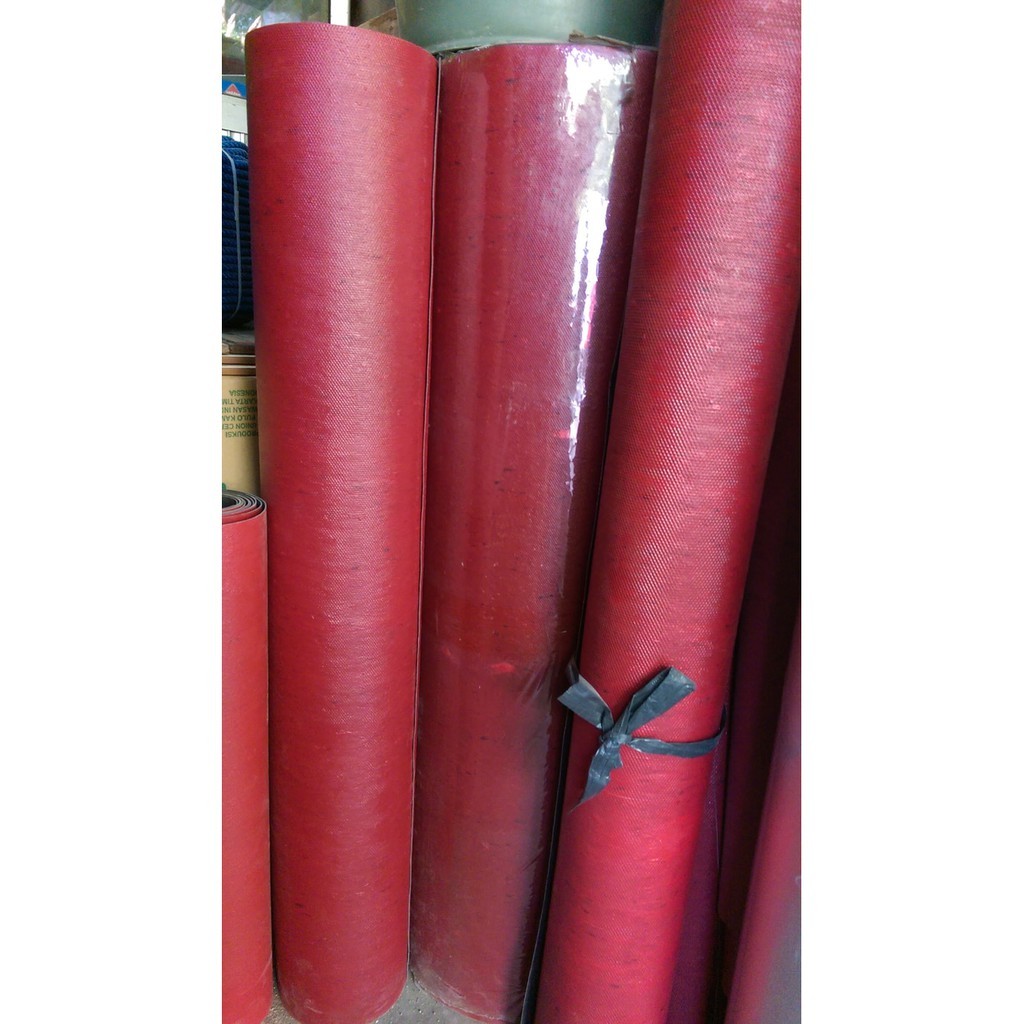 (Cod) Karpet Talang Air Merah Hitam 110 Cm X 100 Cm Genteng Atap Kadang Anti Bocor Best Seller