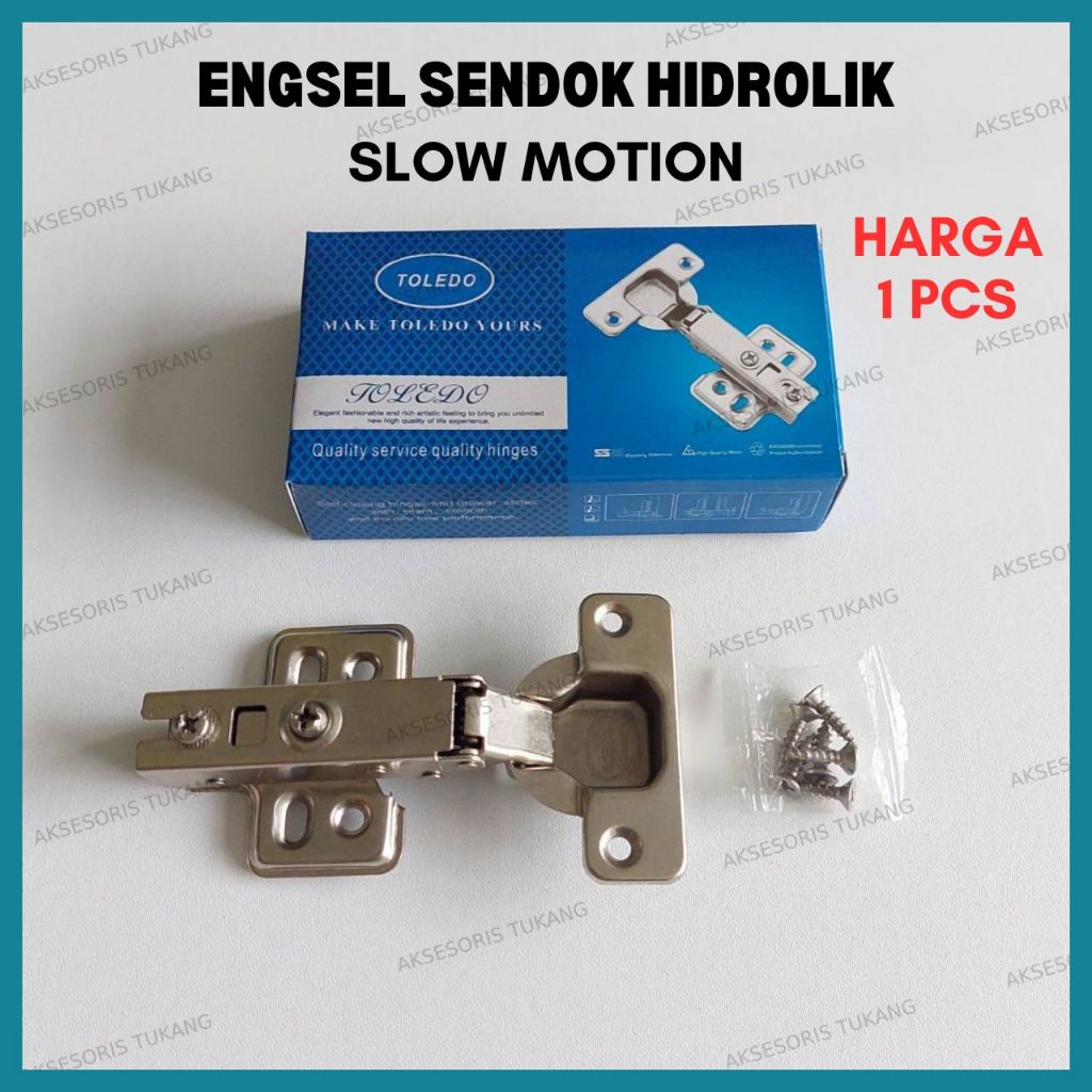 Engsel Sendok Slow Motion Engsel Lemari Hidrolik Engsel Gelap Pegas Soft Close Toledo
