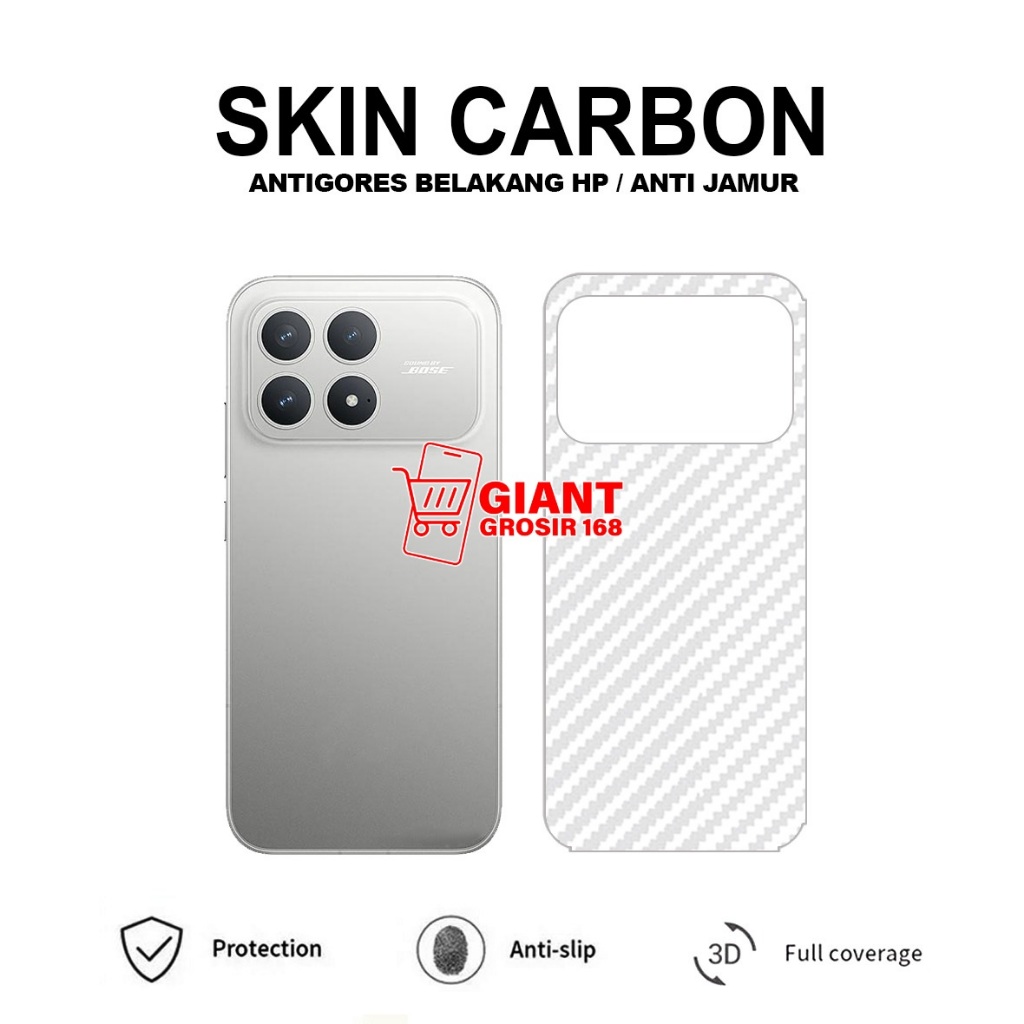 POCO F8 PRO POCO F8 ULTRA SKIN CARBON 3D ANTIGORES BELAKANG SKIN CARBON POCO F8 PRO POCO F8 ULTRA
