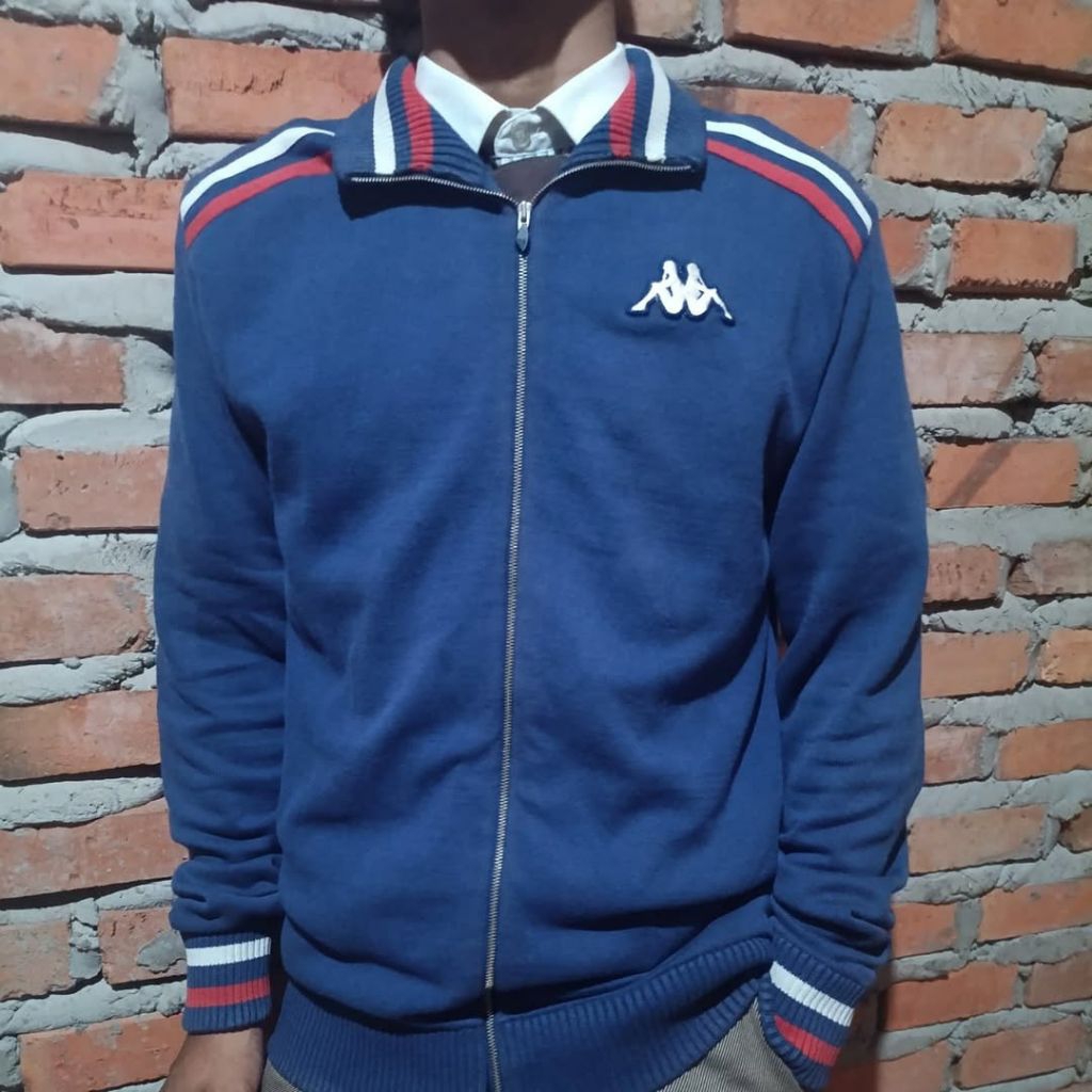 Paris Tracktop Vintage Jacket By Kappa 2 Stripe Original Brand Sportwear Keren Casual Dan Running