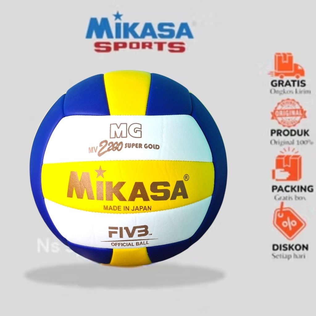 Bola voli bahan import Mikasa molten nassau outdoor