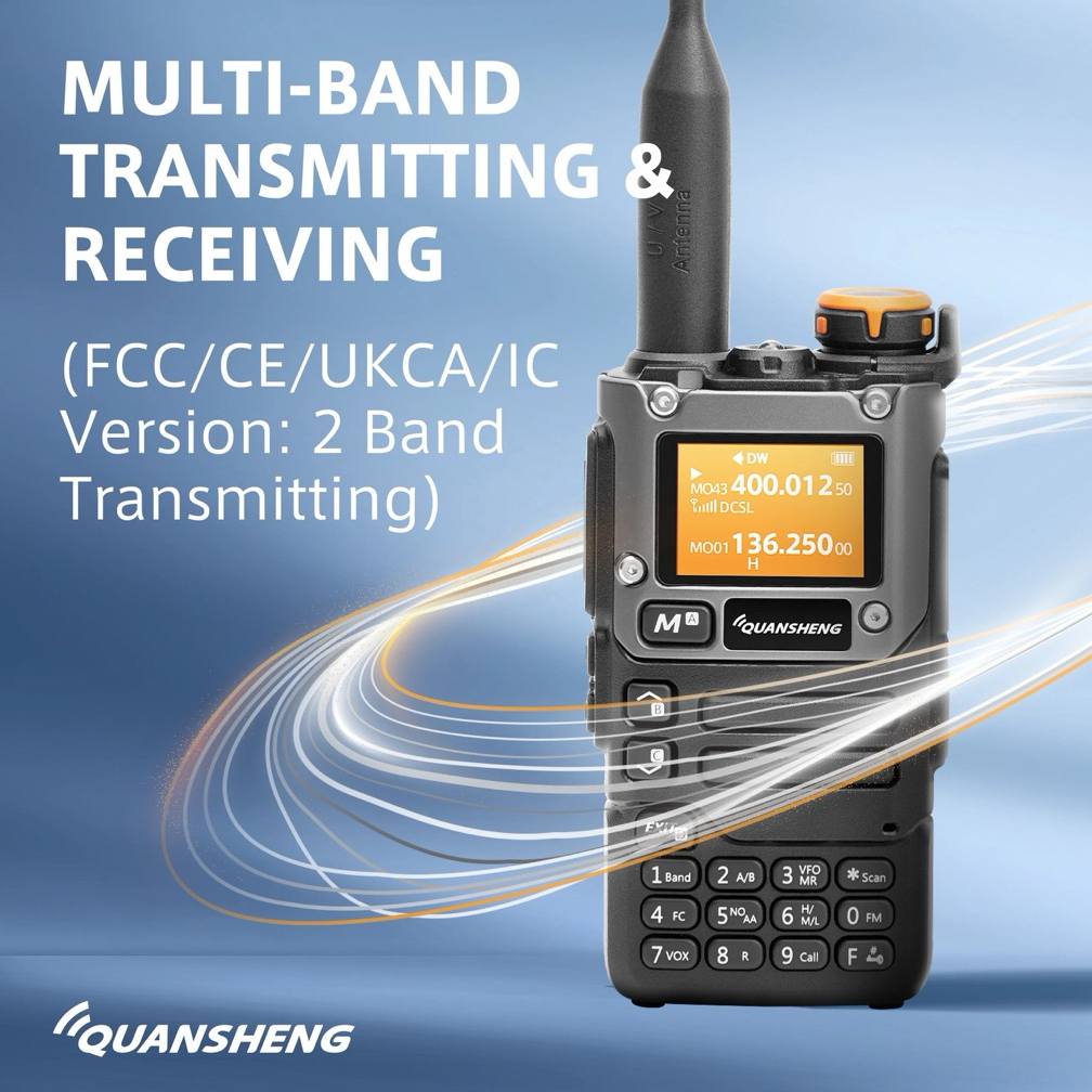 HT Quansheng UV-K6 Multiband VHF UHF Walkie Talkie UVK6 UV-K5(8) Multi Air Band