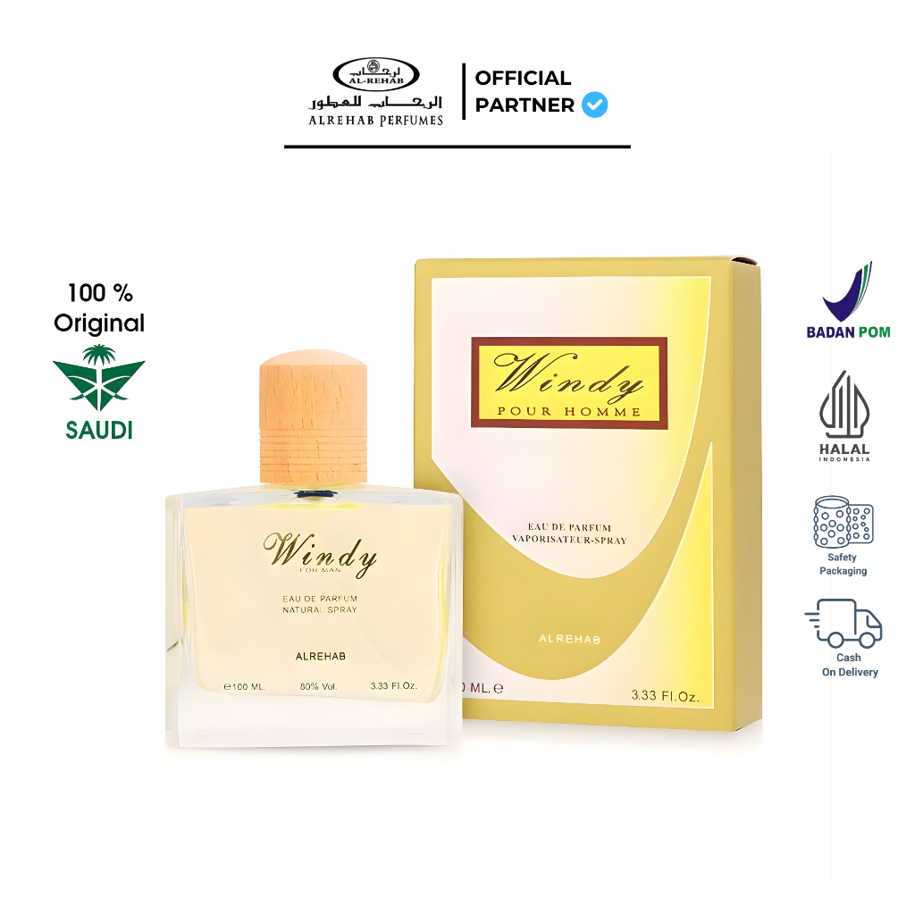 Al Rehab Parfum WINDY Spray 100ml original AL REHAB PERFUMES | BPOM & ORIGINAL