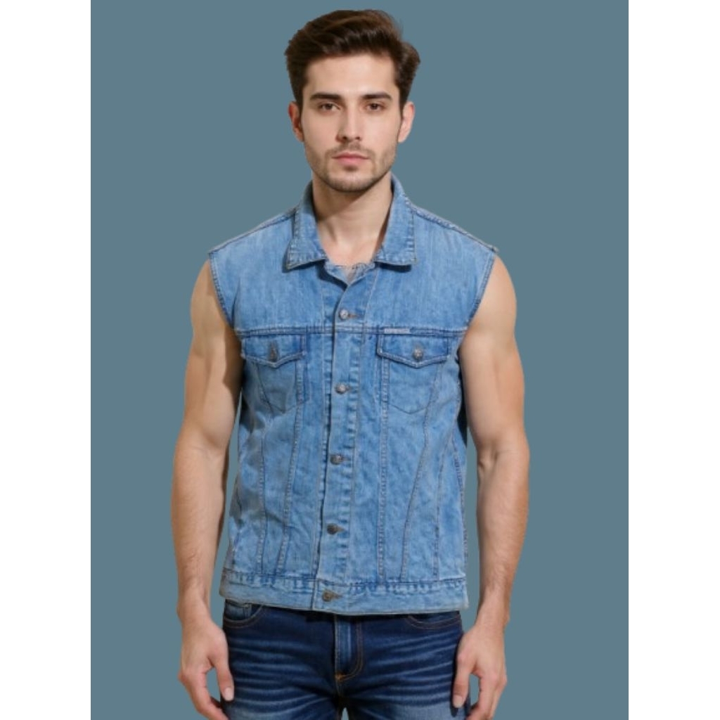 Jaket rompi jeans jumbo