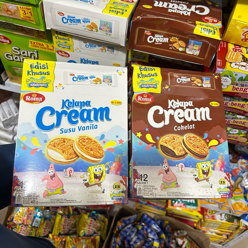 Roma Kelapa Cream Coklat | Roma kelapa Cream Vanila Box