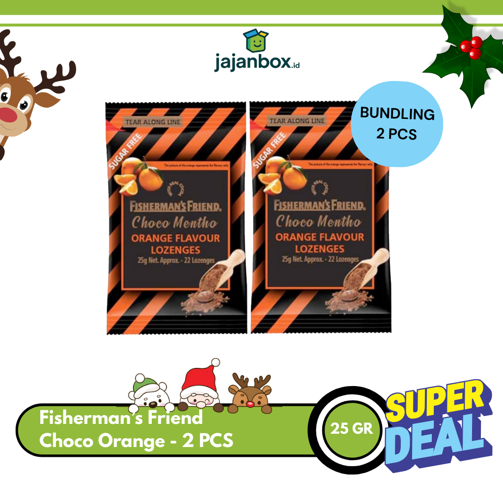 Fisherman's Friend Choco Orange Permen Mint 25 gr - 2 Pcs