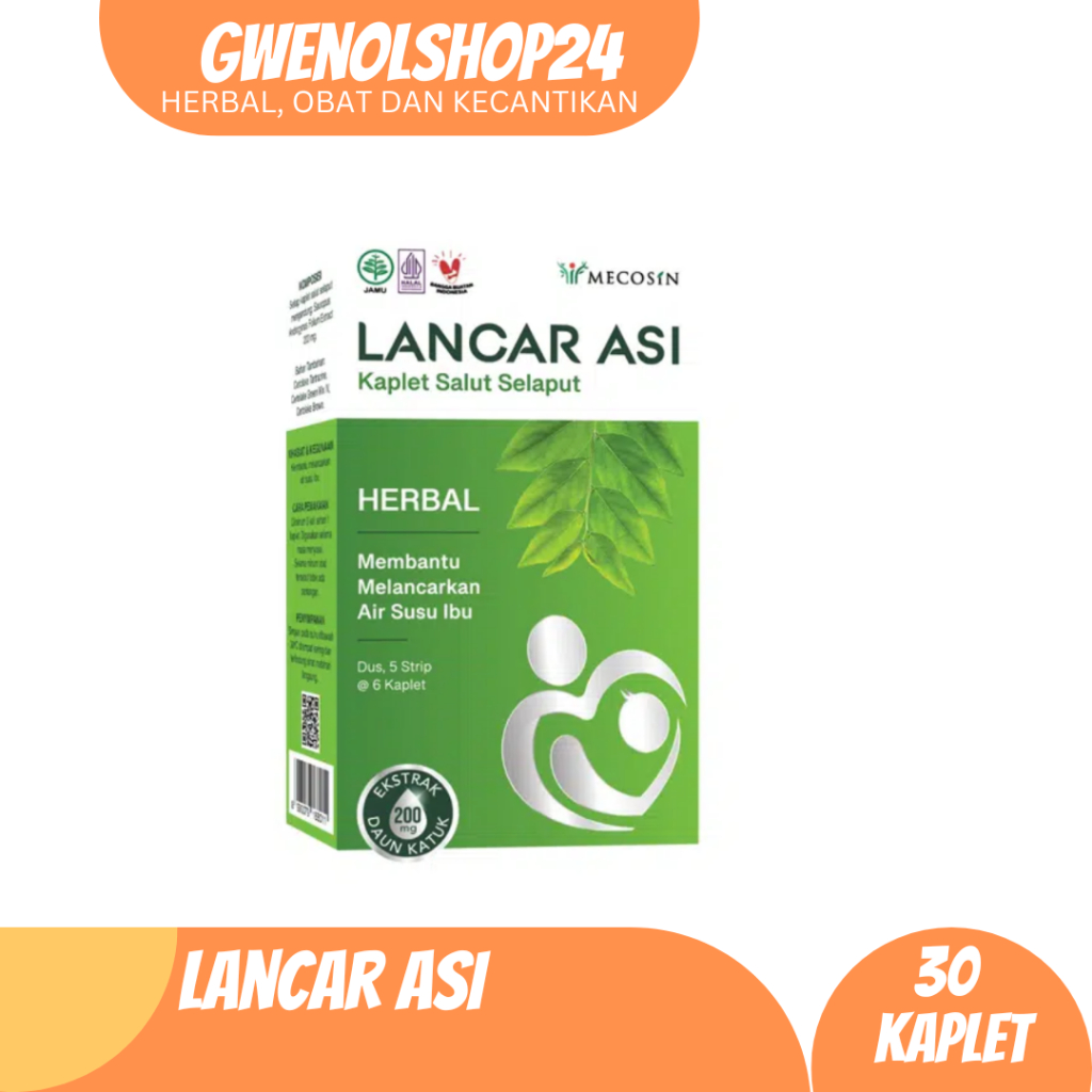 Lancar Asi 30 Kaplet Mecosin | Asi Booster / Vitamin Ibu Menyusui / Vitamin Pelancar Asi
