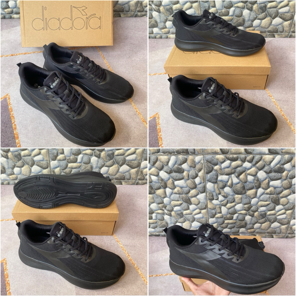 Sale 70% Sepatu Pria Diadora Men Full Black Original 100%