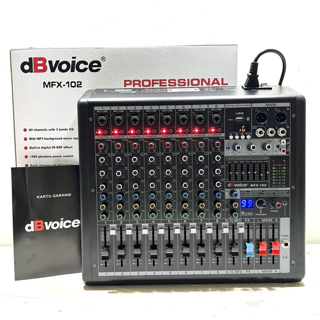 MIXER DBVOICE MFX-102 10 CHANNEL DENGAN EFEK DIGITAL
