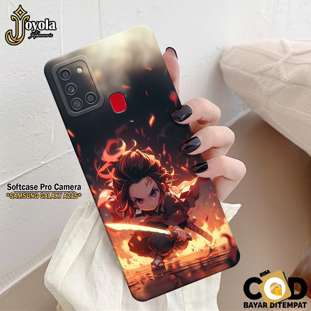 JOYOLA Case Samsung Galaxy A21S - Fahion Case Anime - Softcase Samsung Galaxy A21S - Pro Camera - Ca