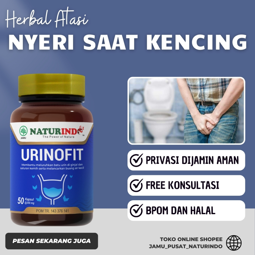 URINOFIT Obat Herbal Nyeri Saat Kencing Batu Ginjal Infeksi Saluran Kemih Kencing Berbusa