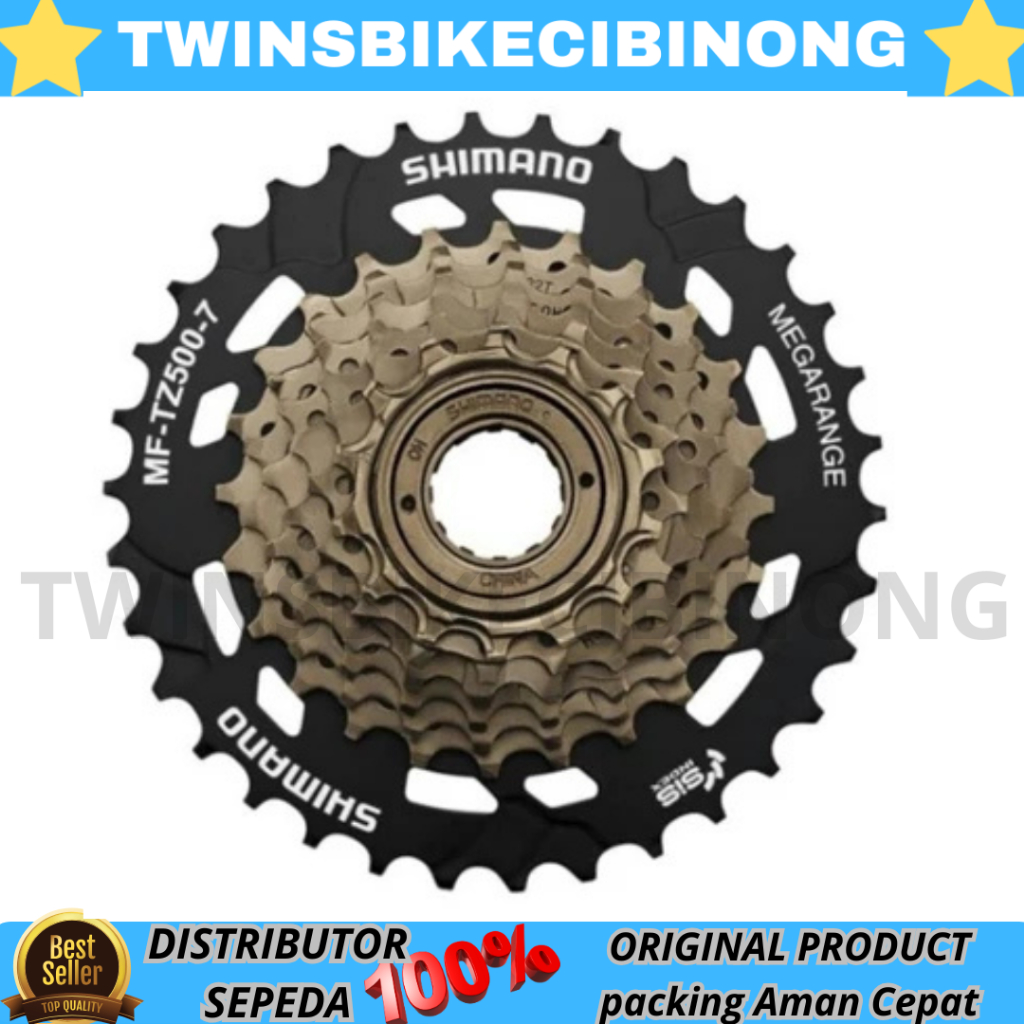 SPROCKET SHIMANO TOURNEY MF TZ500-7 FREEWHEEL MEGARANGE 7S 14-34T ULIR