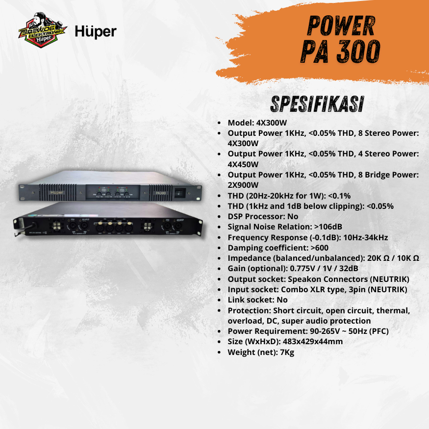 PA 300 POWER HUPER BARCLAY