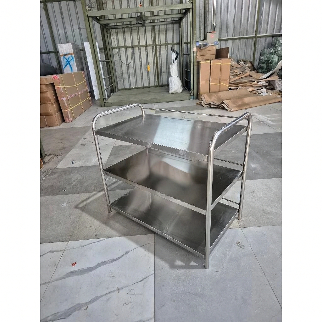 Troli MBG 2 Susun & 3 Susun | Troli Service 2 Susun & 3 Susun Stainless | Troli Instrumen 2 Rak & 3 