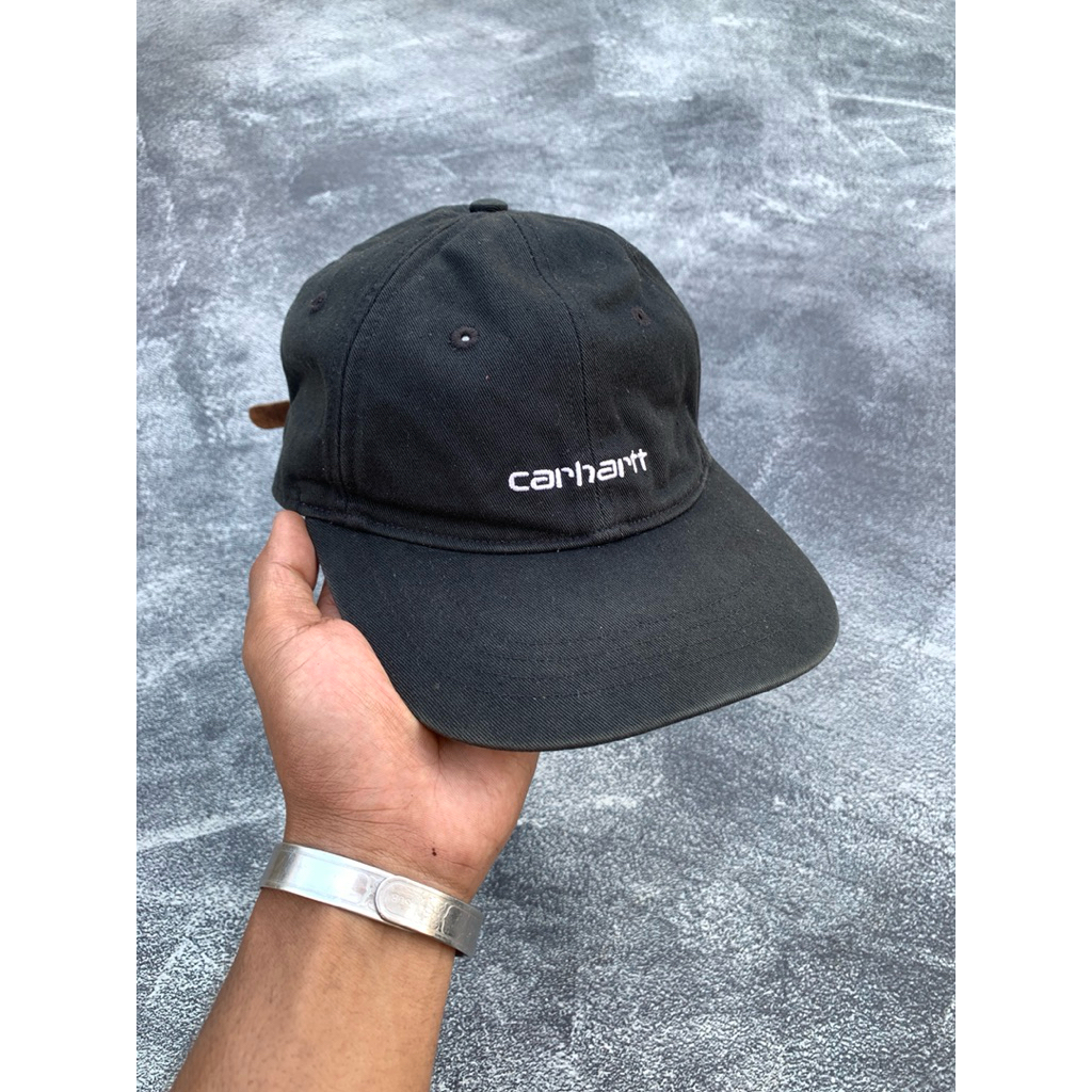carhartt wip script logo 6 panel cap
