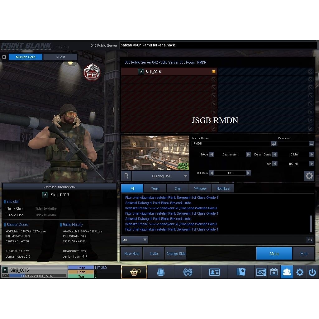 CHAR DATA POLOS POINT BLANK