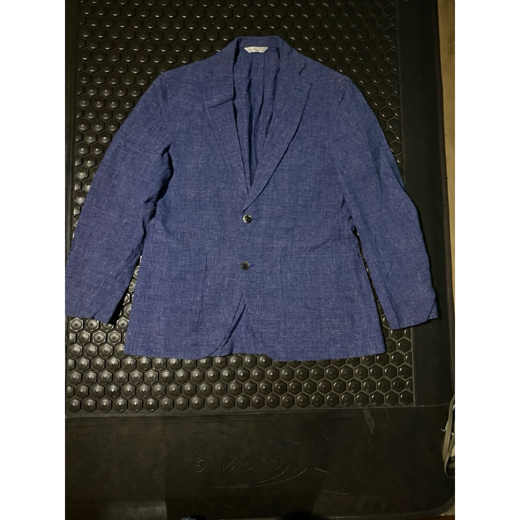 BLAZER JAS LUXURY CASUAL ERMENEGILDO ZEGNA collab MAESTRO motif TARTAN TIMBUL BIRU KEUNGUAN MEWAH BR