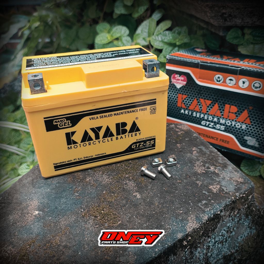 Aki Motor Kayaba GTZ5S Aki Full Gell 5ah Battray Untuk Honda Beat, Vario,  Mio, Dll