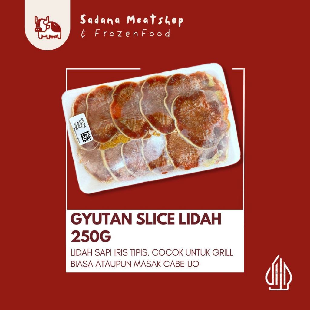 Gyutan Slice Lidah 250gr – Lidah Sapi Iris Tipis