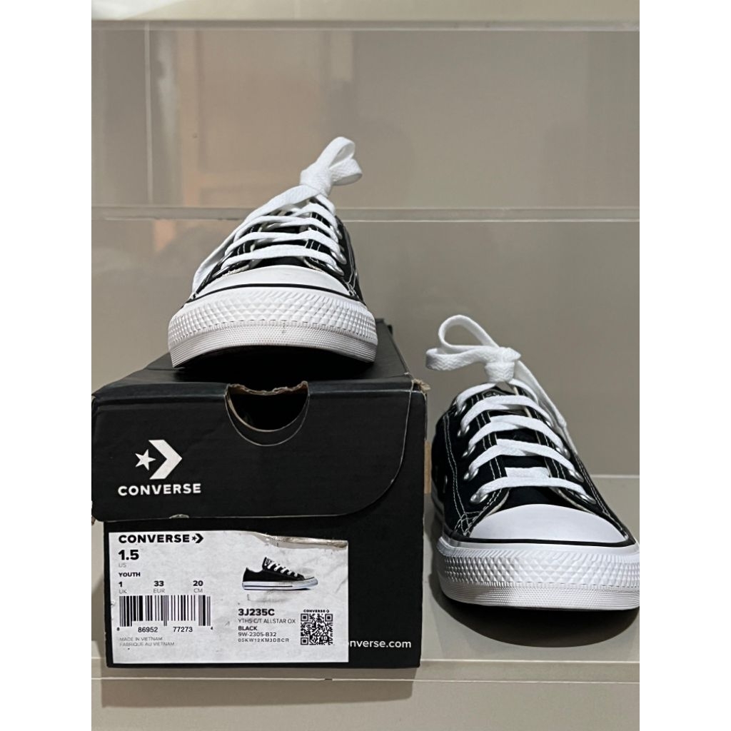 Converse Kids Hitam/Converse Anak/Converse Hitam/Sepatu Anak Hitam/Sepatu Sekolah