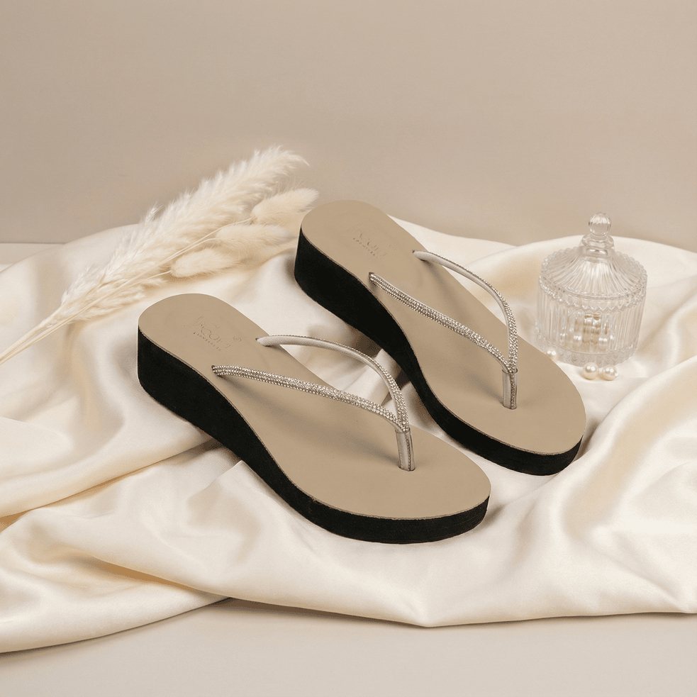 Sandal Wedges Sendal Wanita Kekinian Kuri Sandal Jepit Hak Tinggi 5 Cm Wanita Modis Kekinian