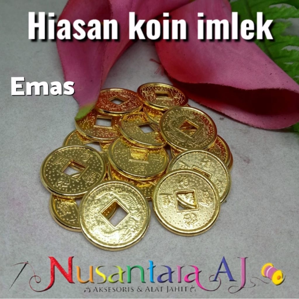 Hiasan koin imlek per 10gr, koin emas imlek, koin cina, hiasan koin, koin aksesoris