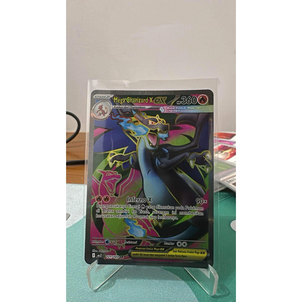 Mega Charizard X SR 121/103 Pokemon Kobaran Biru MA2