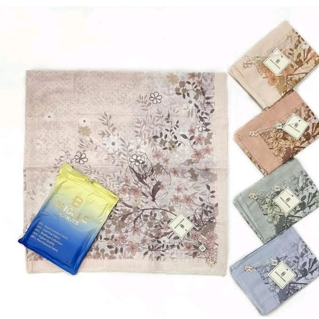 Buckle Scarves Jilbab Segi4 Motif Buckle Scarves Pouch Buckle Box