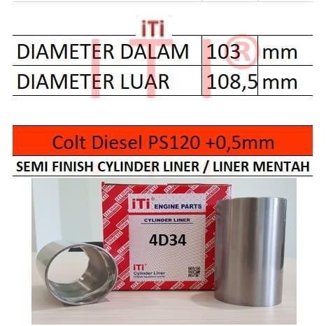Cylinder Liner (Boring) mitsubishi Colt diesel PS120 (4D34) merek ITI