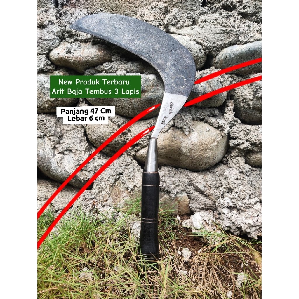 Sabit Rumput Bahan Isen Baja Tembus