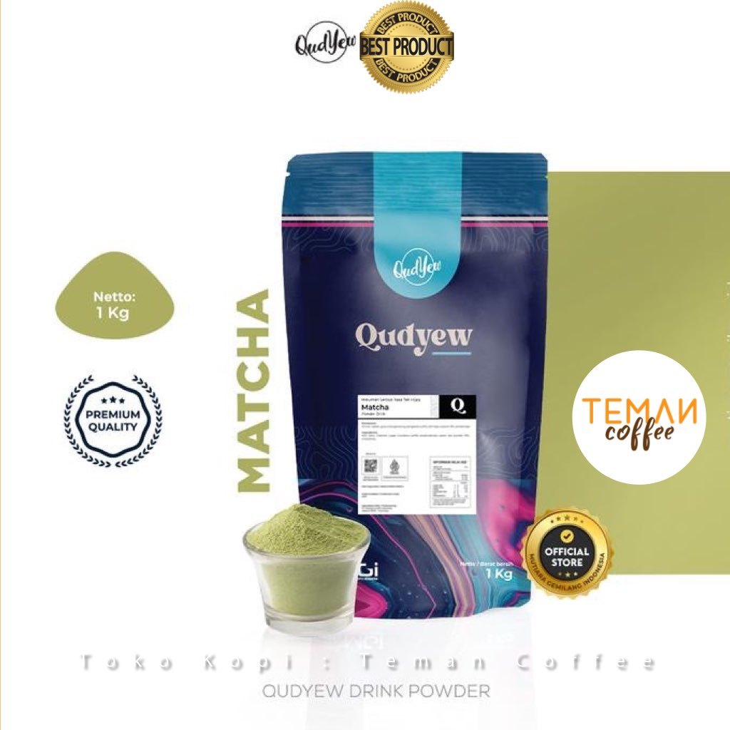 Bubuk Minuman Kekinian Qudyew / Qudyew Powder Drink Japanesse Matcha 1 kg