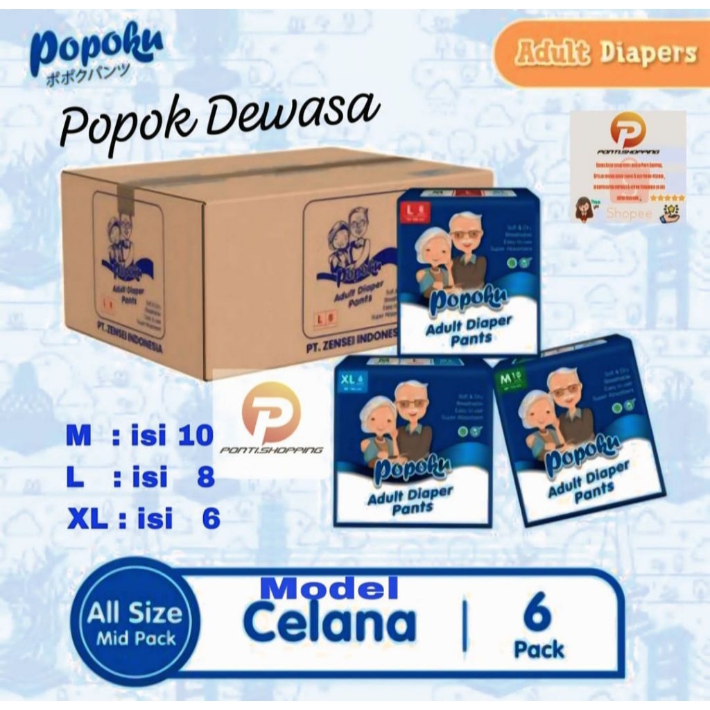 PAMPERS DEWASA POPOKU UK. L/PAMPERS