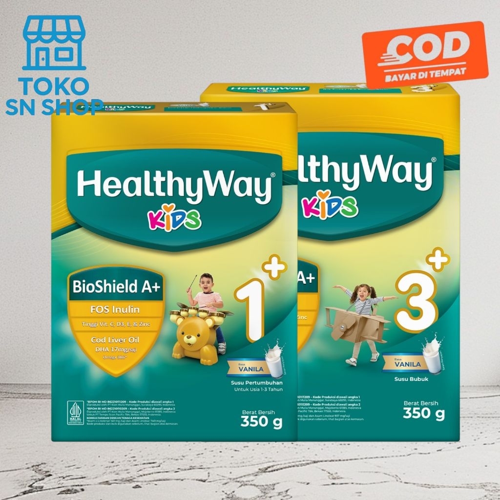 HealthyWay Kids 1+ Madu / Vanilla / HealthyWay Kids 3+ Madu/Vanilla