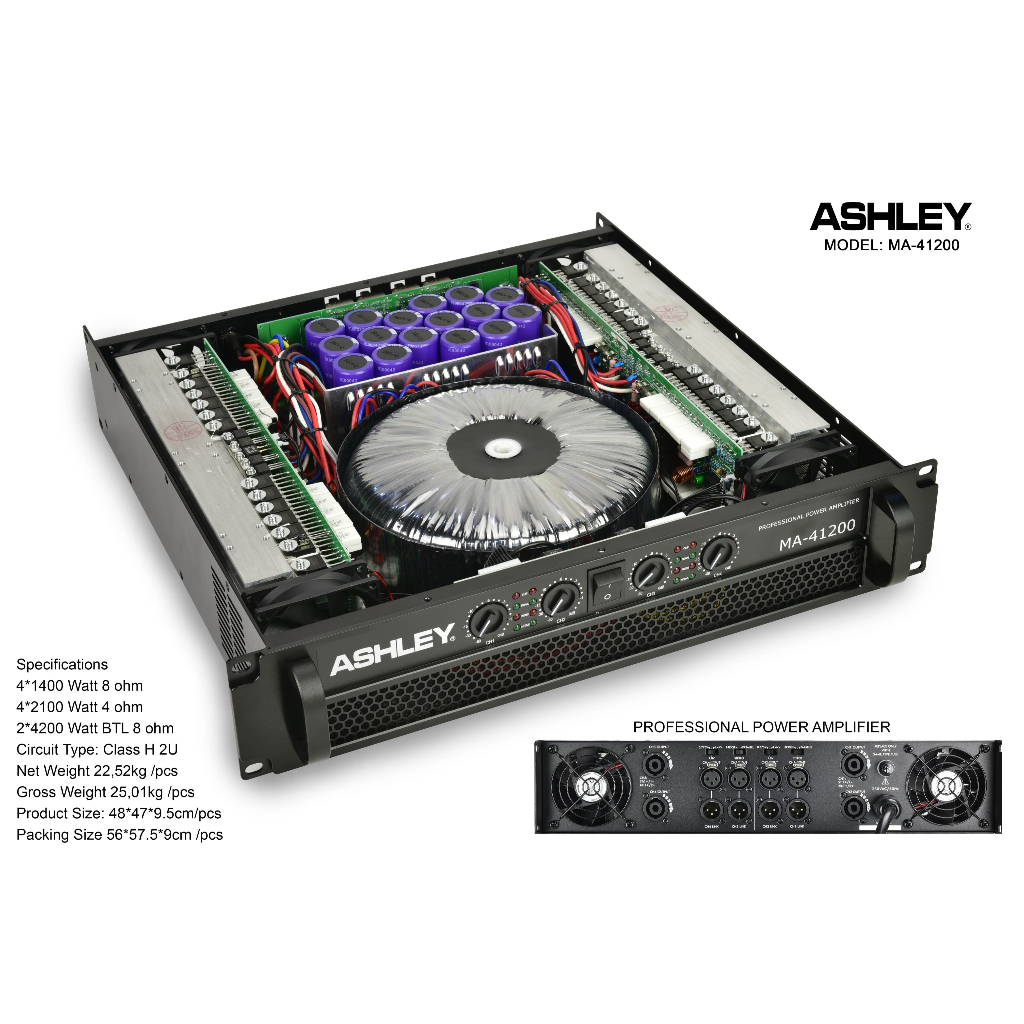 POWER AMPLIFIER ASHLEY MA 41200 / POWER AMPLIFIER ASHLEY MA41200