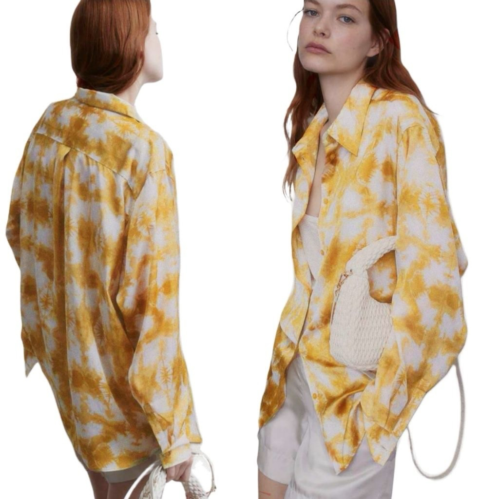 ZARA KEMEJA YELLOW TIE DYE