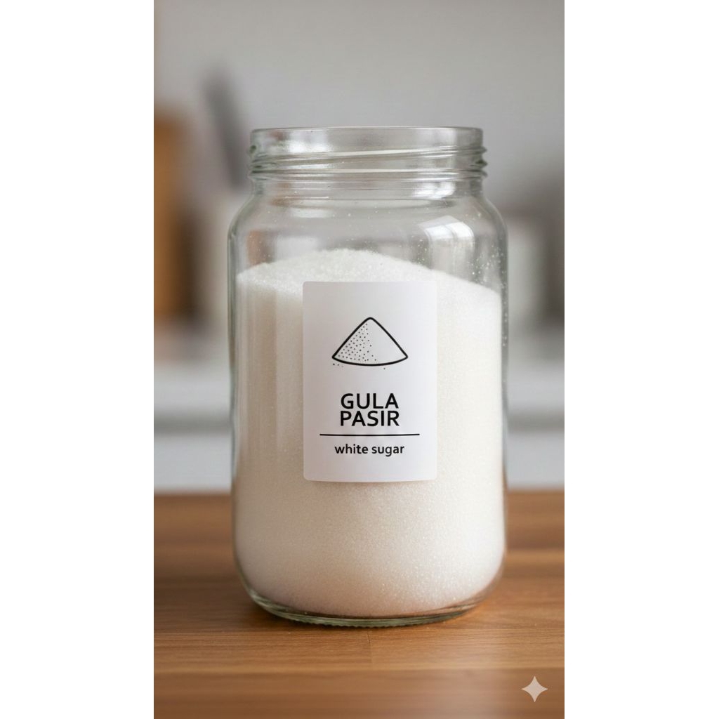 Sticker Label Bumbu Dapur Aesthetic Minimalis - Bundle 1 Bumbu Dasar (15 stiker)