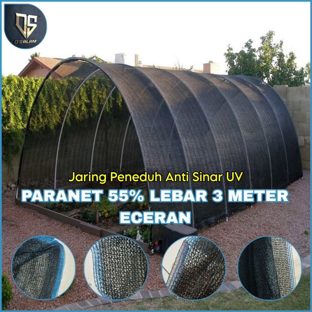 PARANET 55% ( LEBAR 3 METER ) Jaring Tanaman - Anti panas matahari - Jaring Paranet