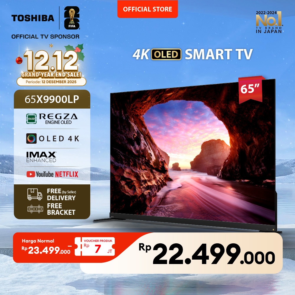 [4K OLED 120Hz] [FREE BRACKET] Toshiba TV 65" FLAGSHIP OLED 120Hz 4K UHD Smart TV - Dolby Vision IQ 