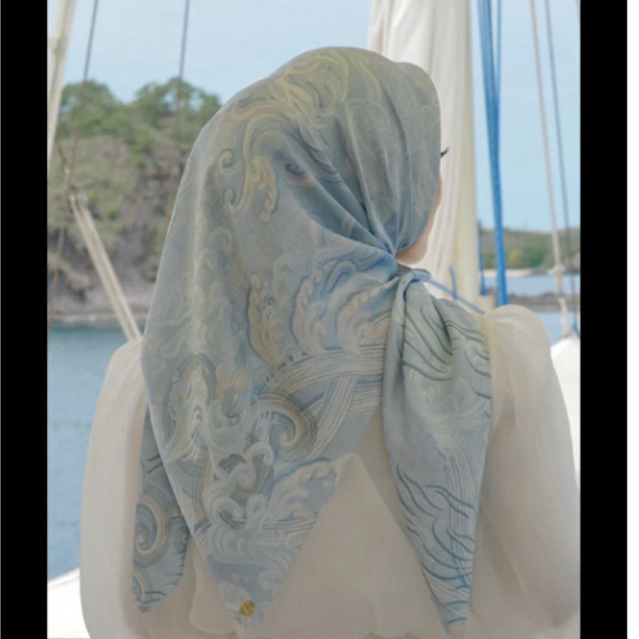 PRELOVED Buttonscarves The Wave - Lagoon (RARE)