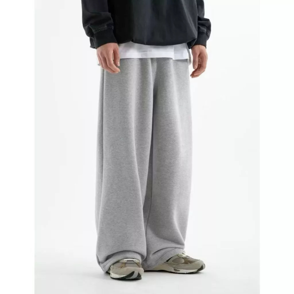 Celana Baggy Sweatpants Losse Highwaist Korean Style Training Pria Dan Wanita Casual  amicaa