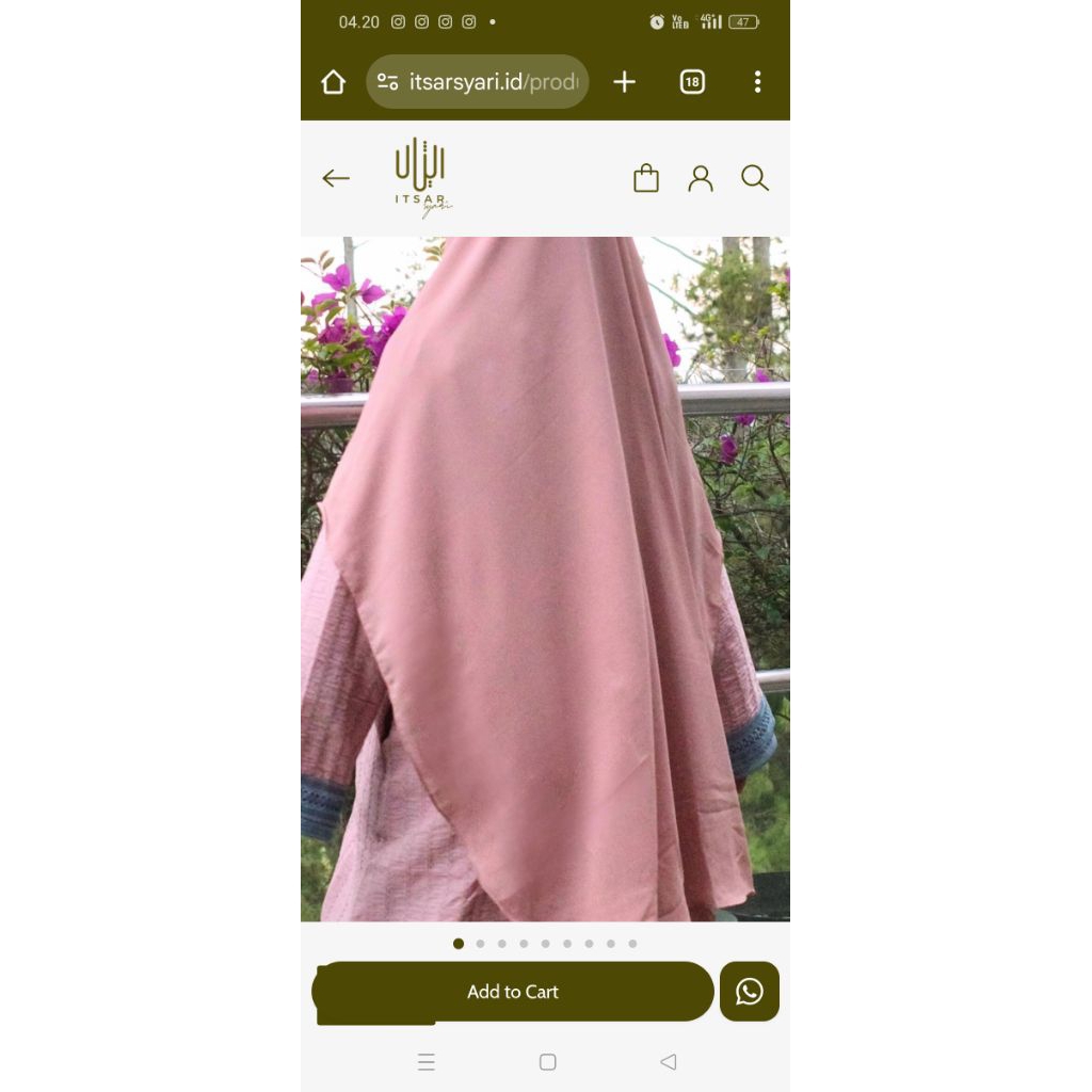 itsar syari Aden Khimar dusty rose