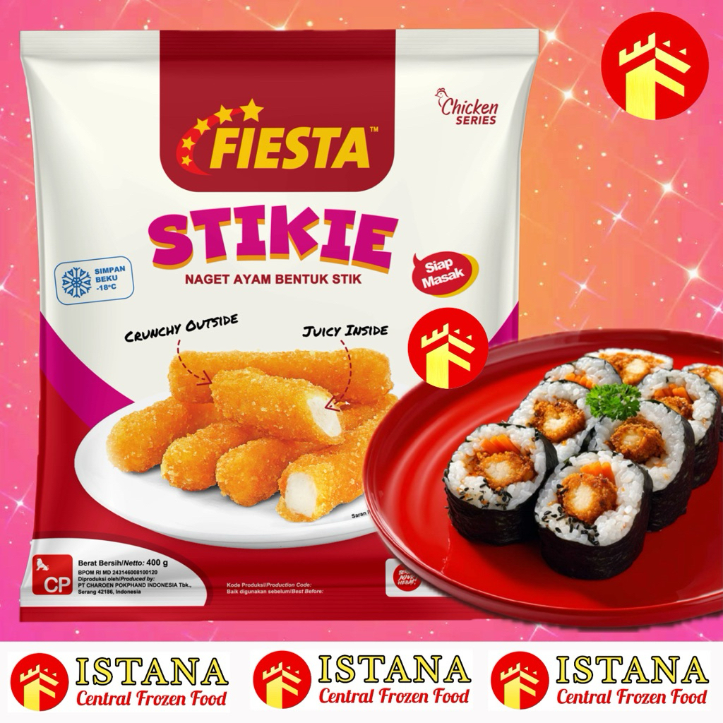 FIESTA NUGGET AYAM STIKIE 500 GR CHICKEN NUGGET STICK NAGET AYAM STIK